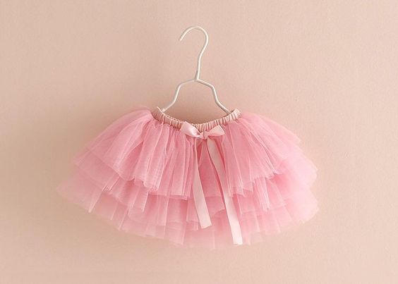 Παιδική φούστα tutu σε ροζ χρώμα με κορδέλα