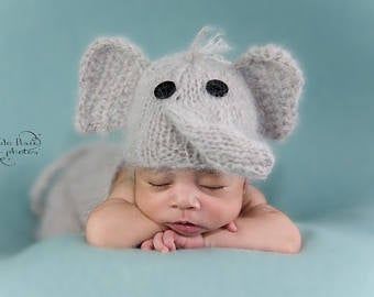 Χειροποίητο παιδικό σκουφάκι ελεφαντάκι για μωρά